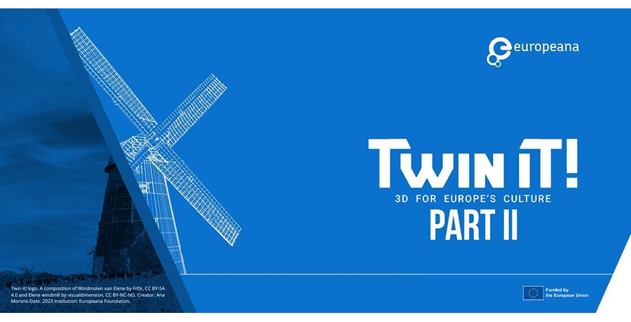 Ineinanderfließende Windmühle und Skizze einer Windmühle