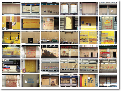 Untitled (Geneva, 03.06.03), aus der Fotoserie "Globalizing Protest", Digitaldruck auf Aluminium, 140x105,5 cm, 2004