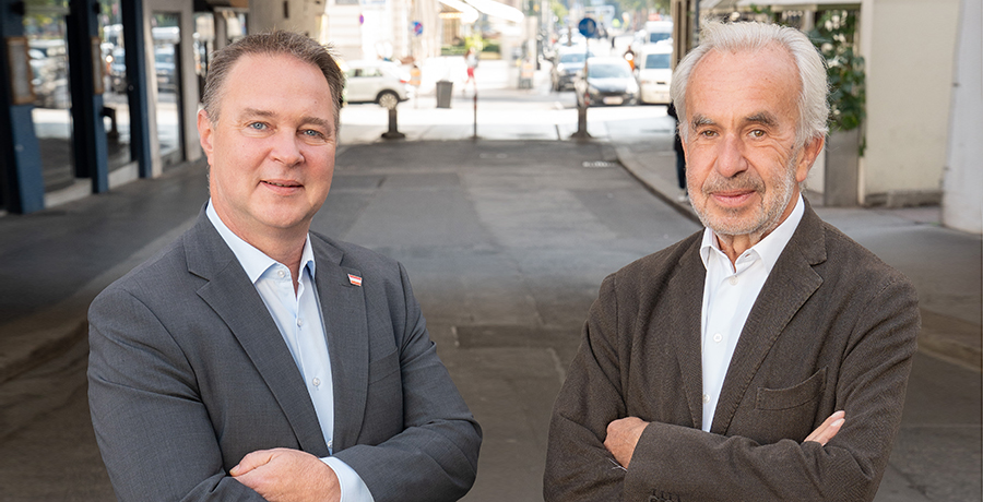 Vizekanzler Andreas Babler und Rudolf Scholten
