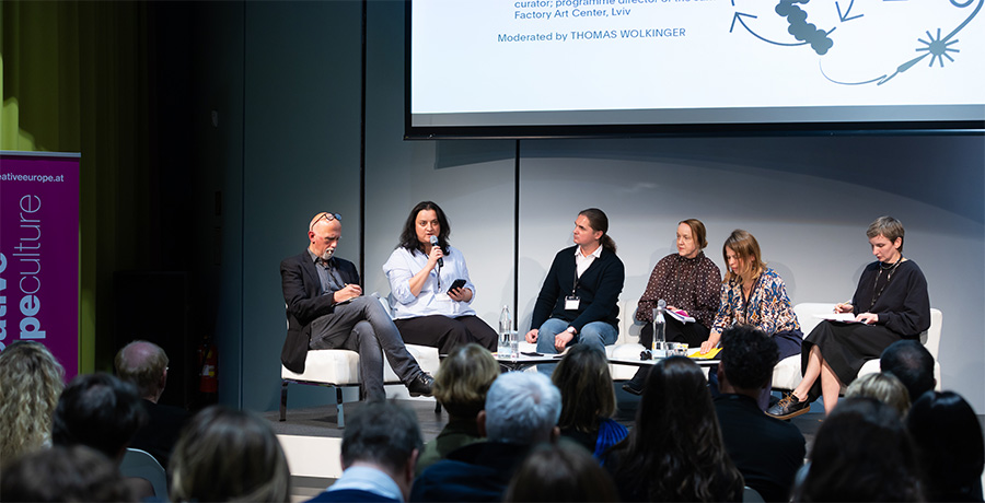 Pressefoto der Diskussionsrunde Networks of Cooperation