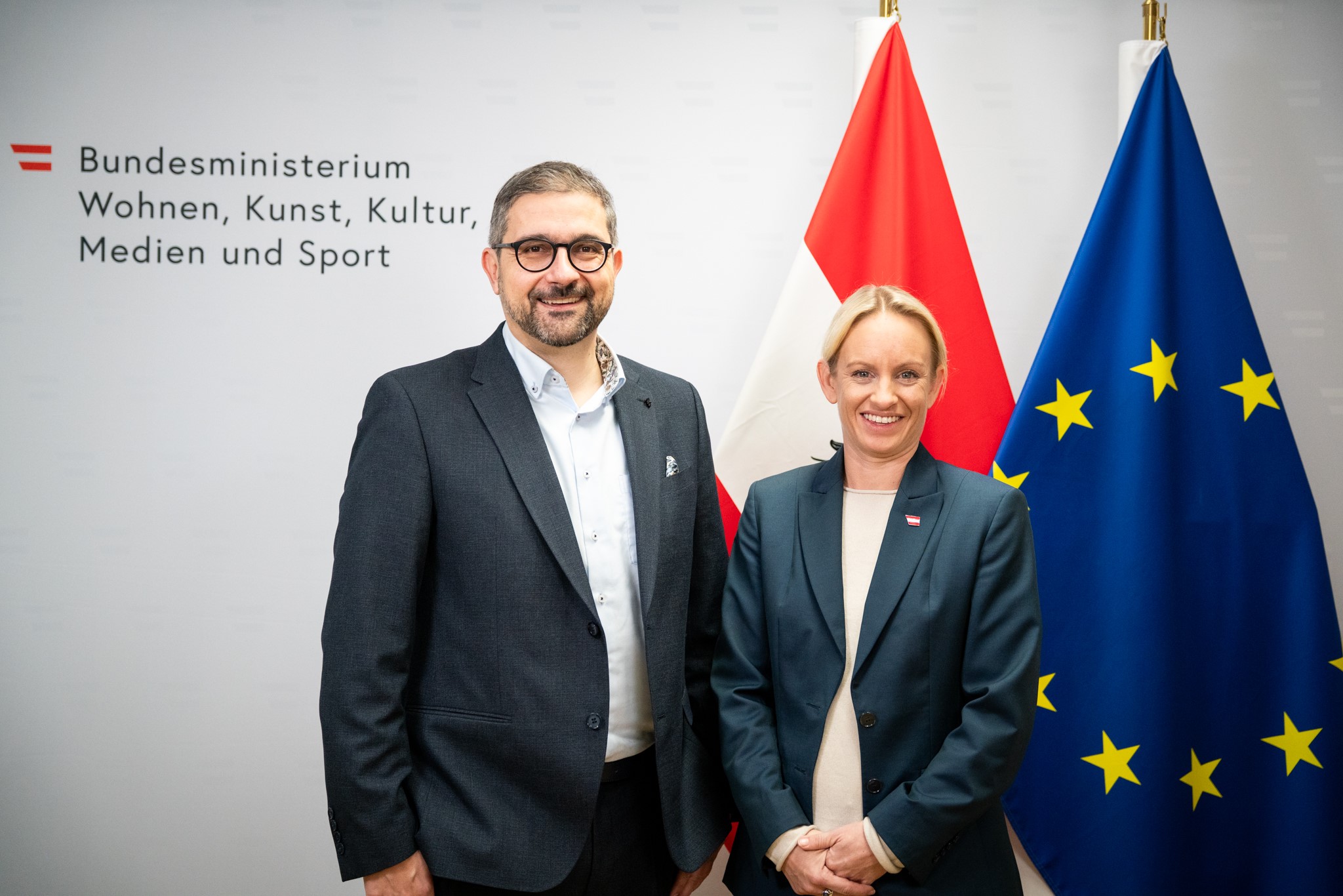 Marcel Chahrour und Michaela Schmidt