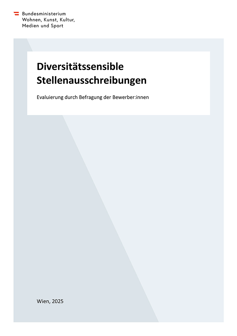 Diversitätssensible Stellenausschreibungen: Evaluierung durch Befragung der Bewerber:innen