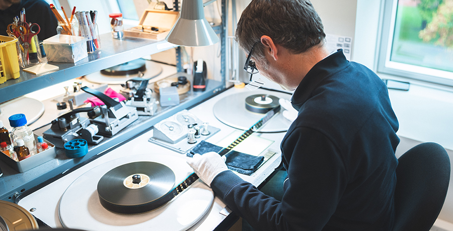 Filmmuseum LAB - Filmschneidetisch