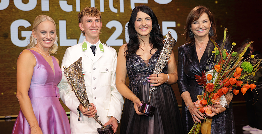 Sport-Staatssekretärin Michaela Schmidt, Daniel Tschofenig, Stephanie Venier, ichaela Schmidt, Daniel Tschofenig, Stephanie Venier und Susanne Riess-Hahn (Sporthilfe).GEPA-pictures Walter Luger