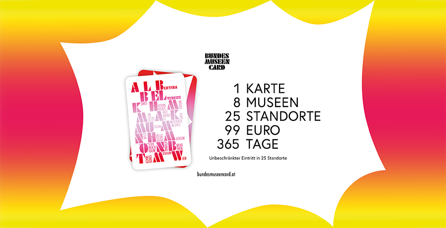 Bundesmuseen Card: 1 Karte, 8 Museen, 25 Standorte, 99 Euro, 365 Tage