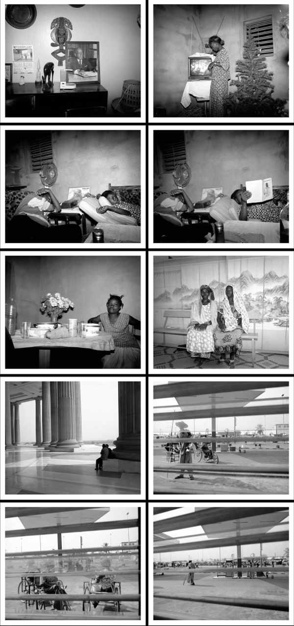 Koda / Coda. Aus: Impressions D'AFRIQUE, 1998 – 2010, Serie von 10 Gelatine-Silber-Prints auf Barytpapier (nach analogen, 1998 aufgenommenen 6x6cm SW-Negativen 2006 digitalisiert und 2010 geprintet und gerahmt, je 37 x 44 cm (Rahmenmaße)