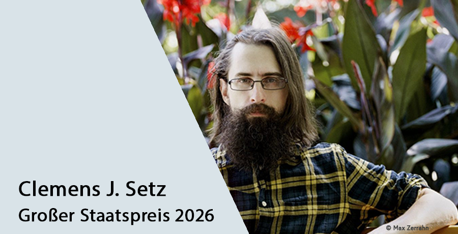 Autor Clemens J. Setz, Foto: Max Zerrahn
